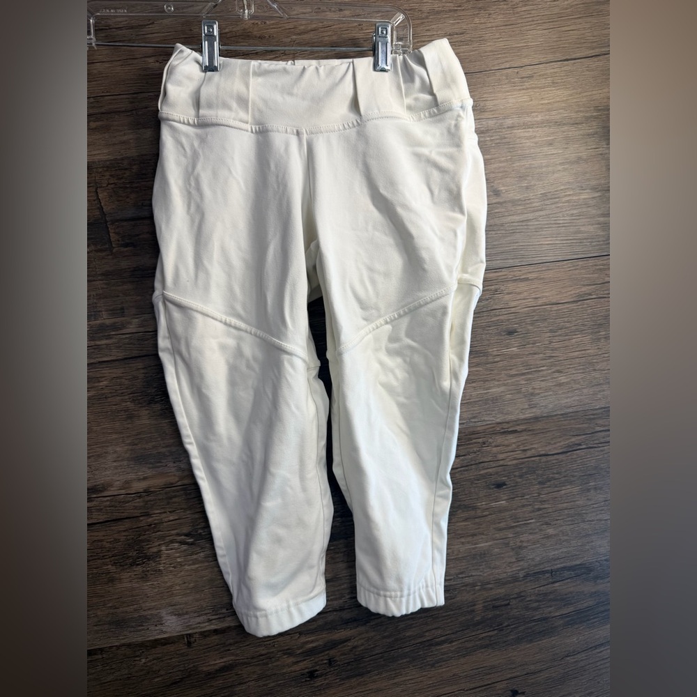 Bellalete Women’s Softball Pants White Cropped Leggings